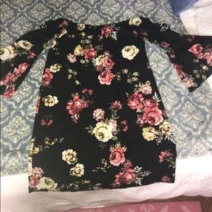 off the shoulder floral dress